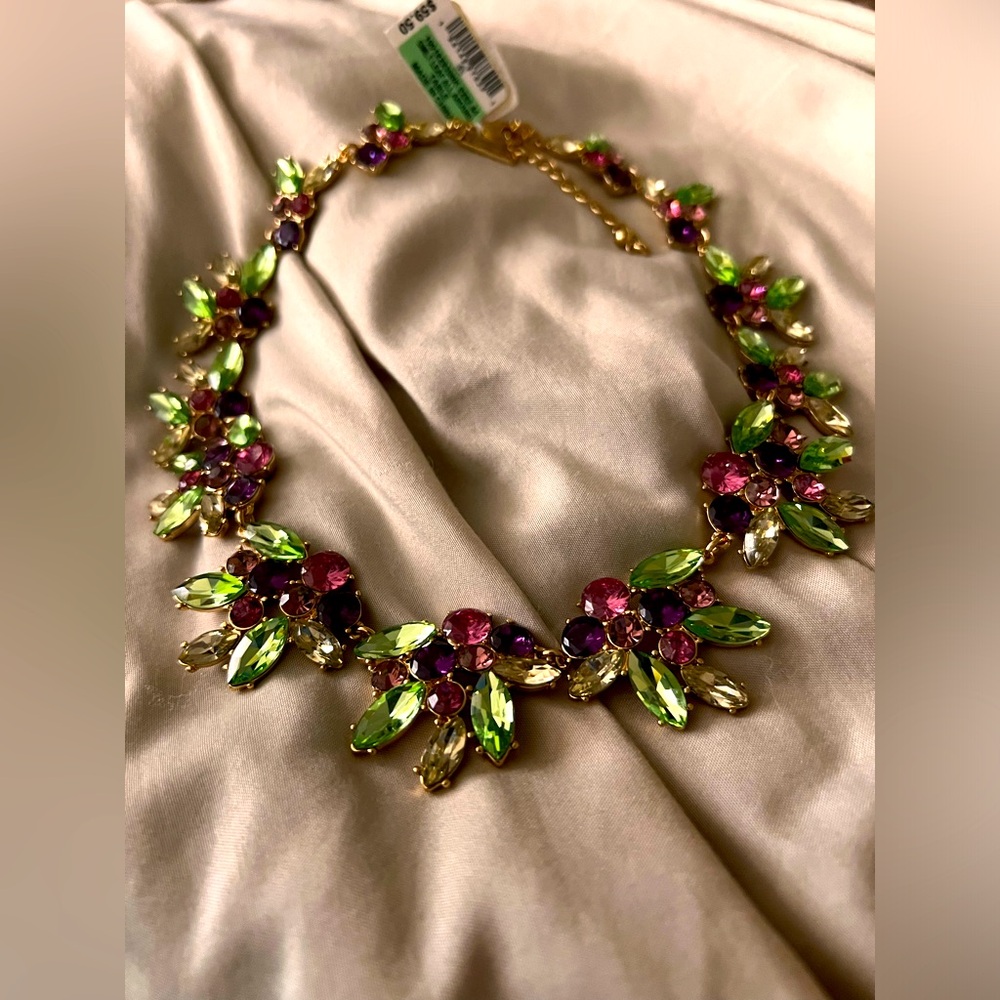 INC GMLT Leaf and Floral All Around Necklace